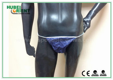Breathable Disposable Pants / Polypropylene Male Underwear , Dark Blue / Black Color