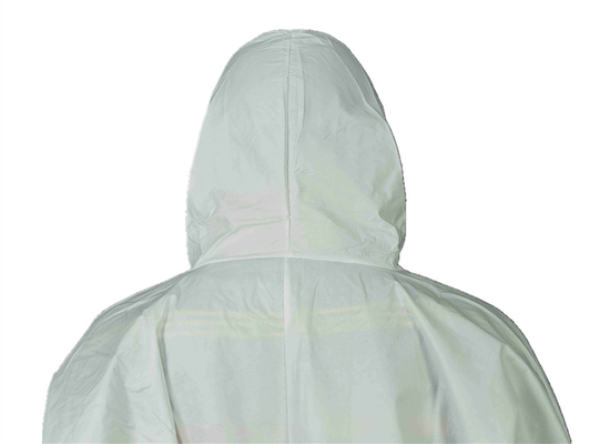 EU Standard Type5/6 Low Linting Disposable MP Chemical Protective Coverall With Hood