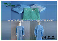 Ultrasonic Heat Seal SMS Disposable Surgical Gown Waterproof With Knitted Wrist