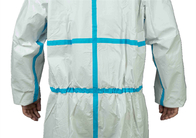 CAT.III Type 4/5/6 Disposable Coverall With Blue Tape Anti Static MP Chemical Clothing