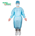 White/Yellow/Blue/Green Anti Dust PP Nonwoven Disposable Isolation Gown With Knitted Cuffs