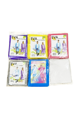 Adult/Children Use Disposable EVA Waterproof Raincoat With Multiple Colors