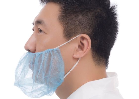 Disposable Double Elastic Nonwoven Polypropylene Beard Cover 10g/M2
