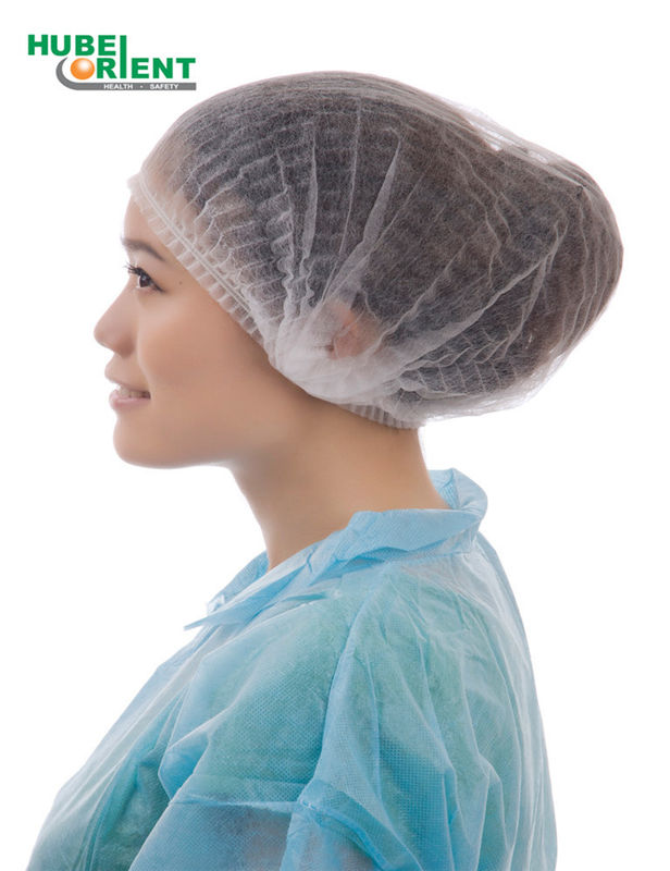 Disposable PP Non Woven Bouffant Cap With Double Elastic