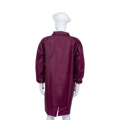 5pcs/Bag Dustproof Disposable Lab Coats With Shirt / Korean / Knitted Collar Style